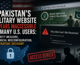 Pakistan’s Military Website Appears Inaccessible