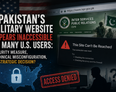 Pakistan’s Military Website Appears Inaccessible