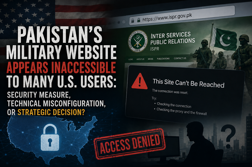 Pakistan’s Military Website Appears Inaccessible